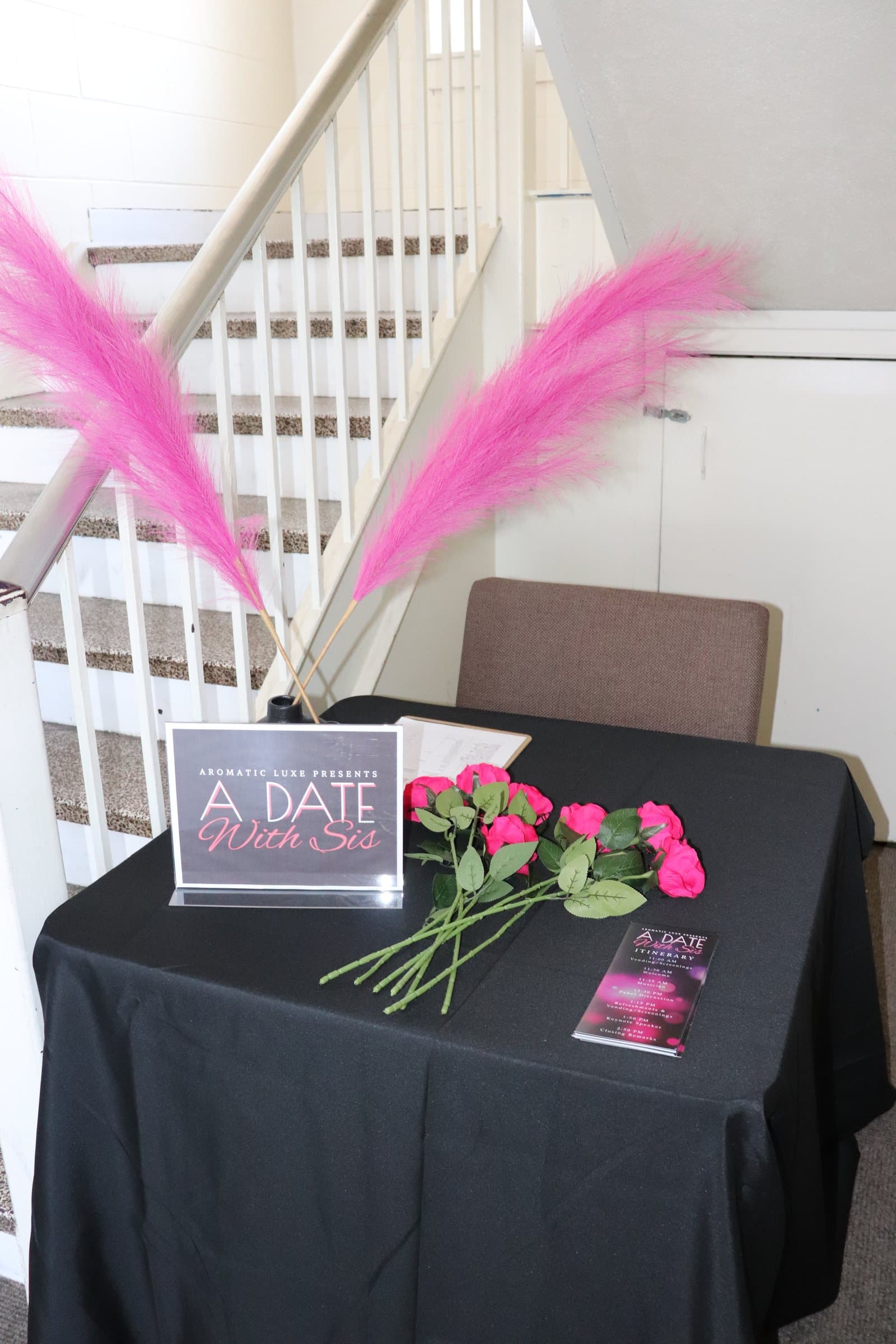 A Date With Sis entry table and event sign
